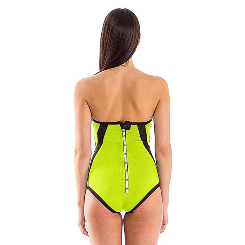 Glidesoul Neon sárga egyrészes neoprén fürdőruha
